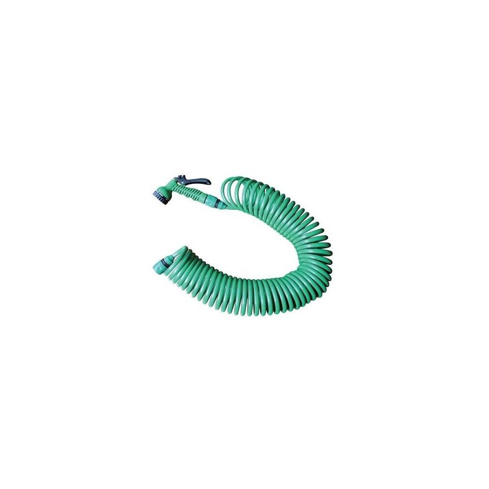 TUBO IRRIGAZIONE A SPIRALE IN KIT MT 15 CON RACCORDI E IDROPISTOLA STARS