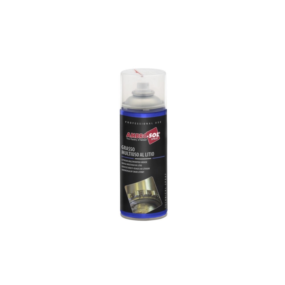 GRASSO BOMBOLETTA SPRAY MULTIUSO AL LITIO ML 400 AMBRO-SOL GRASSO BOMBOLETTA SPRAY MULTIUSO AL LITIO ML 400 AMBRO-SOL