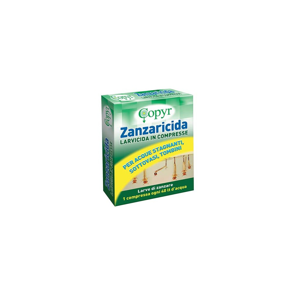 LARVICIDIA ZANZARE PASTIGLIE 12 COMPRESSE DA 2 GR LARVICIDIA ZANZARE PASTIGLIE 12 COMPRESSE DA 2 GR
