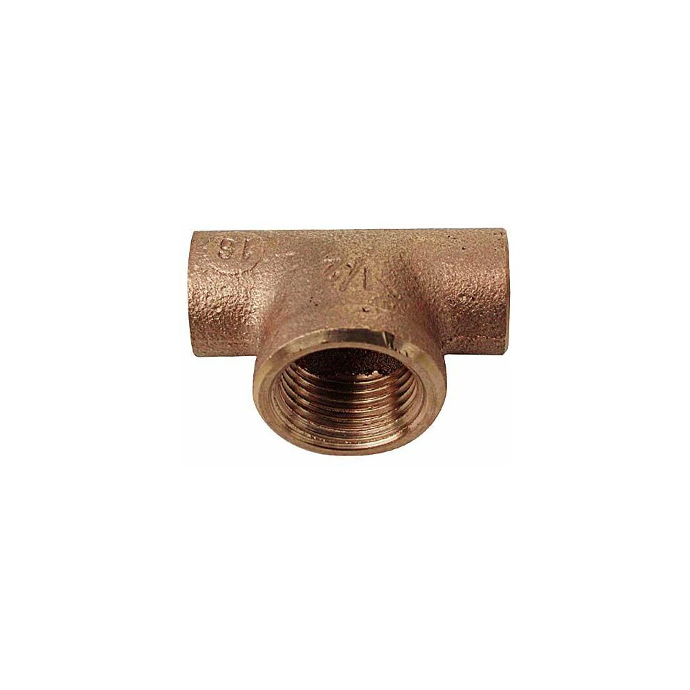 TEE BRONZO SALDARE ATTACCO CENTRALE FILETTATO