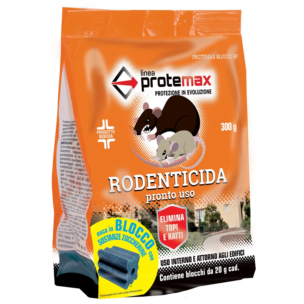 RODENTICIDA BLOCK BF BLOCCHI DA GR 20 PROTEMAX