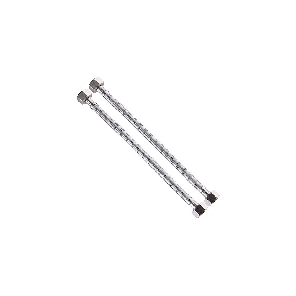 FLESSIBILE A TRECCIA ESTERNA IN ACCIAIO INOX FEMMINA FEMMINA