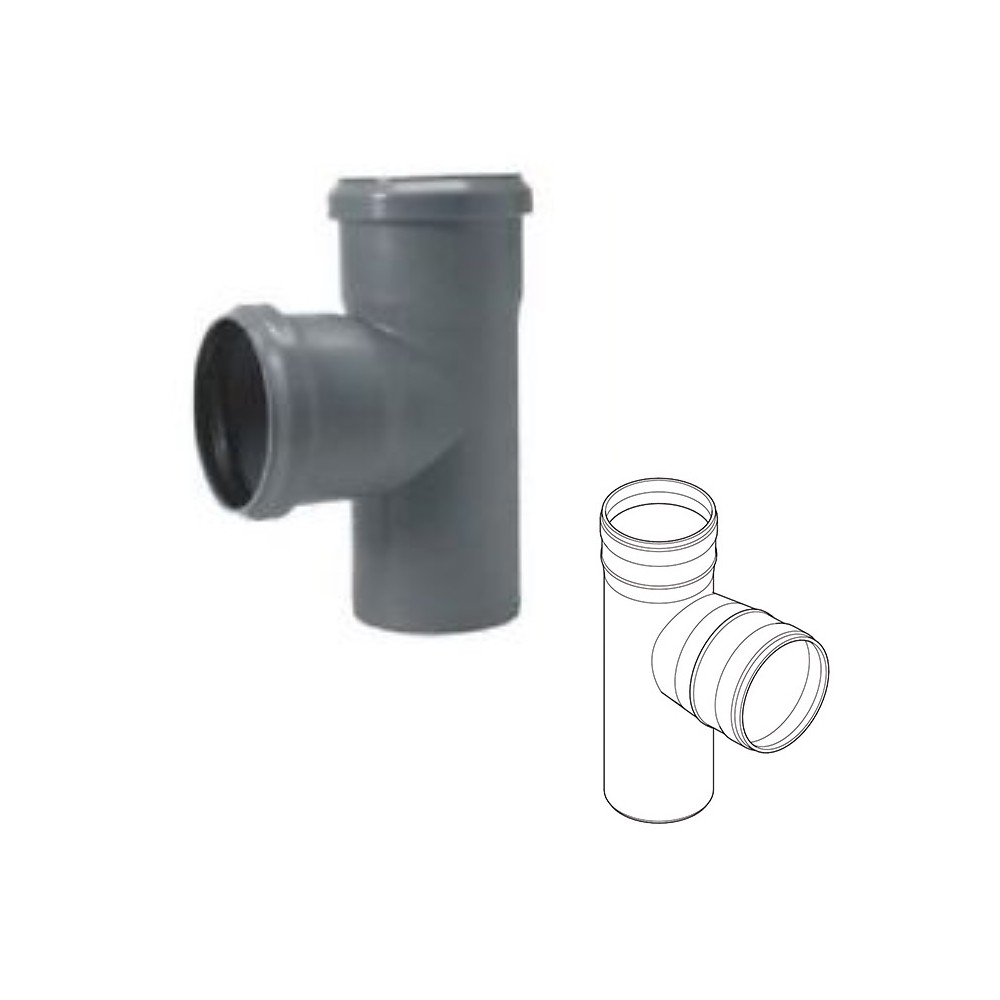 TEE INNESTO IN POLIPROPILENE 87° Ø