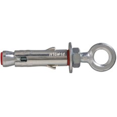 TASSELLO ACCIAIO PESANTE VITE CON OCCHIOLO CONFEZIONE 10 PEZZI