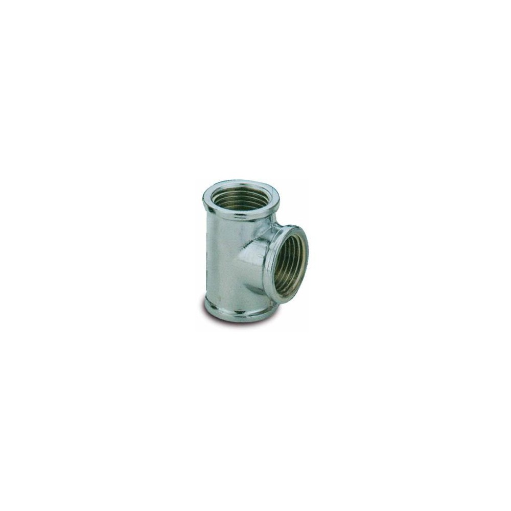 TEE OTTONE CROMATO Ø 1/2 TEE OTTONE CROMATO Ø 1/2