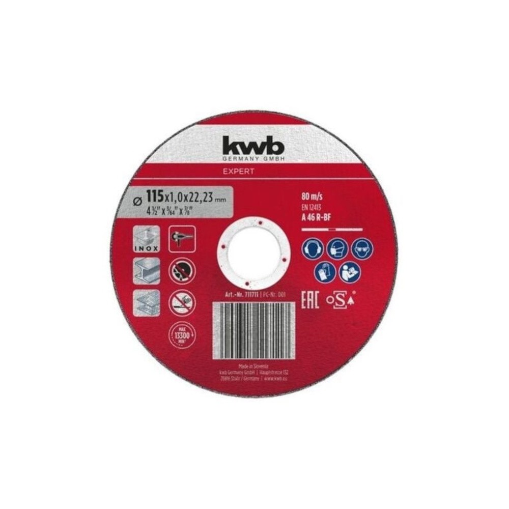 DISCO EXPERT DA TAGLIO PER ACCIAIO INOX E METALLO FORO Ø MM 22,23  KWB