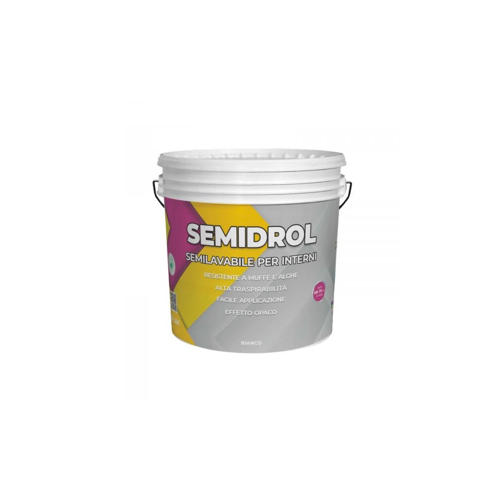 IDROPITTURA SEMIDROL MURALE TRASPIRANTE BIANCO