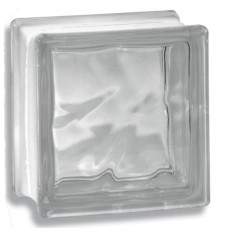 MATTONE VETRO ONDULATO CM 19X19X8