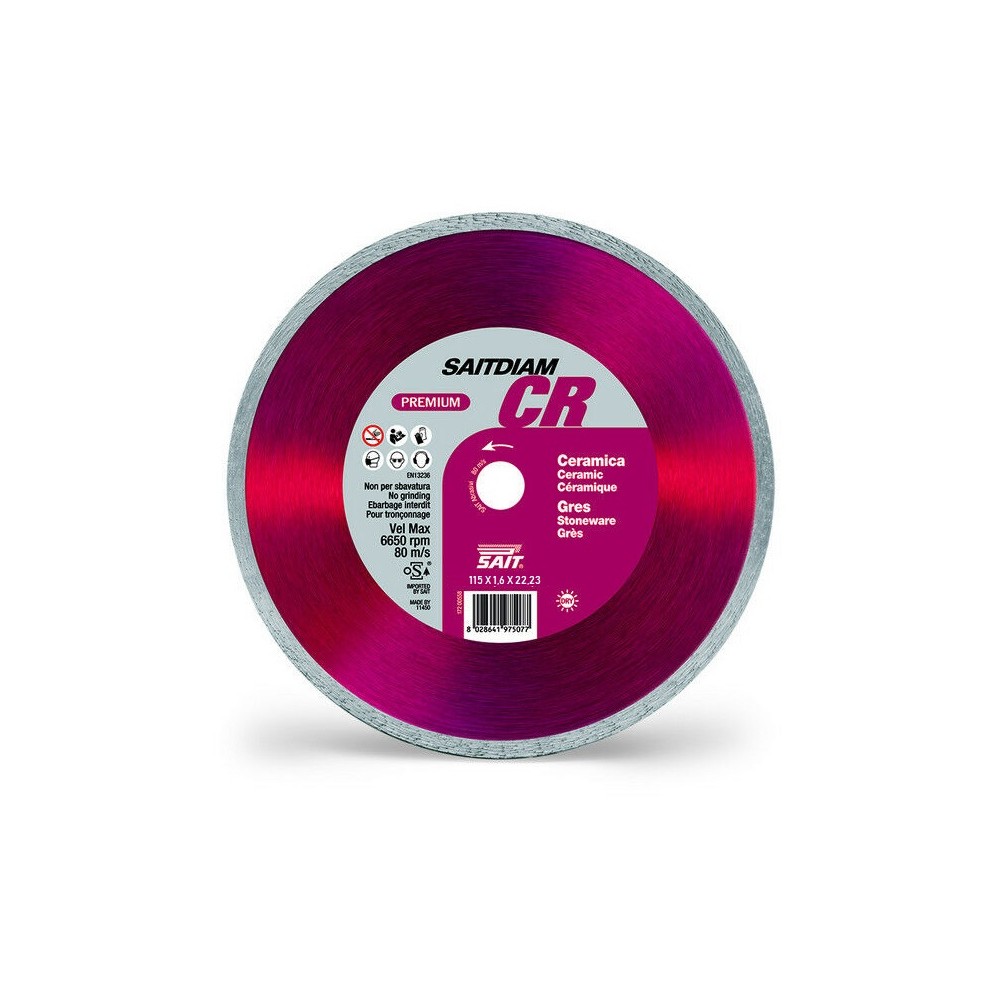 DISCO DIAMANTATO PROFESSIONALE SAITDIAM CT TIPO CR FORO Ø MM 22,23 SAIT DISCO DIAMANTATO PROFESSIONALE SAITDIAM CT TIPO CR FORO Ø MM 22,23 SAIT