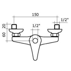 MISCELATORE ASIA VASCA ESTERNO CON DOCCETTA CROMO
FRA.MO