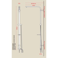 COLONNA DOCCIA LOVE ALTEZZA 102 CM SPORGENZA 45 CM