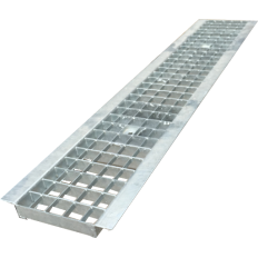 GRIGLIA EASY PER CANALETTE QUADRA MT 1 ACCIAIO ZINCATO CLASSE B125-EN1433