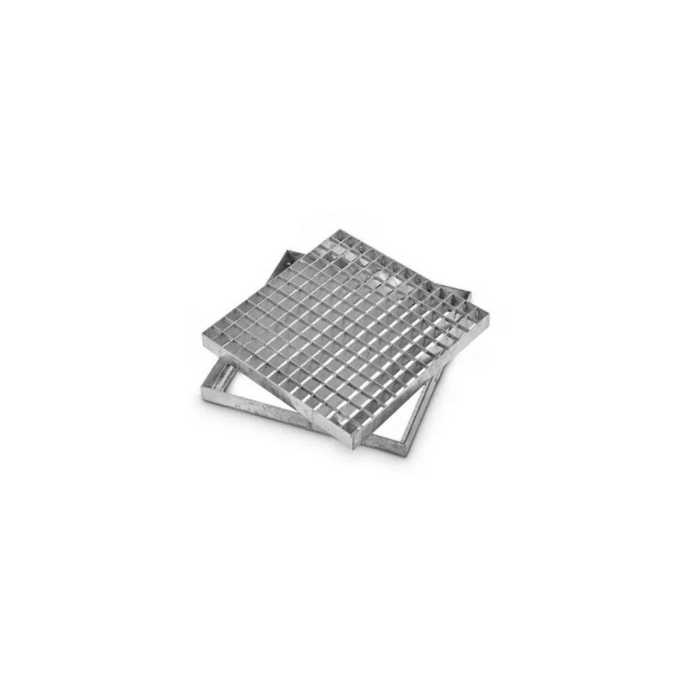 COPERCHIO CHIUSINO GRIGLIATO CON TELAIO ZINCATO
