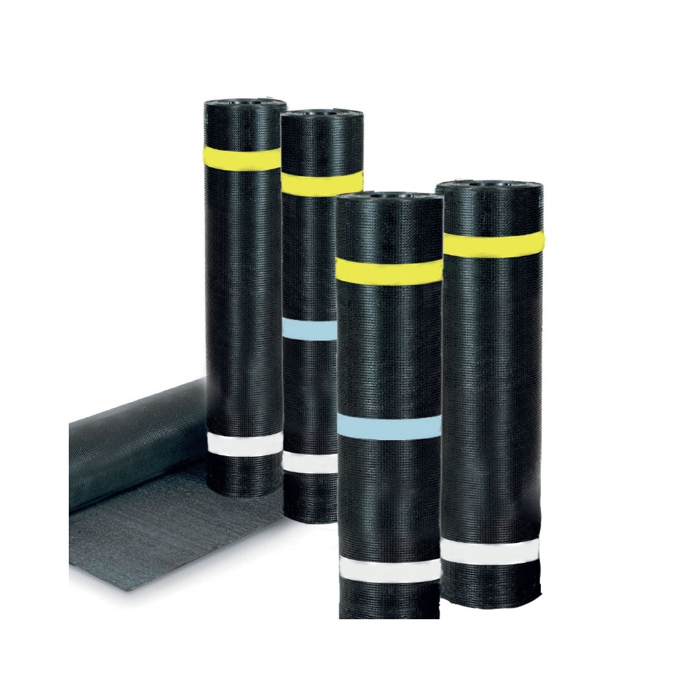 GUAINA MEMBRANA IMPERMEALIZZANTE BITUMINOSA PLASTOMERICA 4 MM - 5° ROTOLO 10 MT