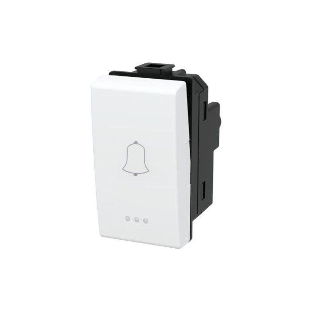 PULSANTE UNIPOLARE CAMPANELLO COMMERCIALE TIPO MATIX 10A 250V BIANCO