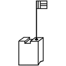 CARBONCINO RICAMBIO SPAZZOLA MM 6.3X 12.5 ALTEZZA 22 MM CONFEZIONE 2 PEZZI COMPATIBILE BOSCH Z0140