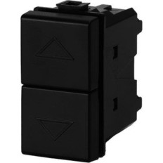 PULSANTE DOPPIO CON FRECCIA COMMERCIALE TIPO MATIX 16A 250V NERO