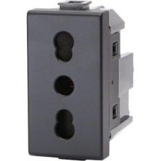 PRESA COMMERCIALE TIPO MATIX 10/16A 250V NERO