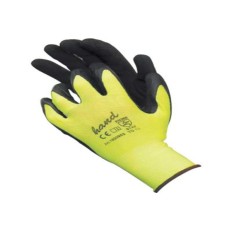 GUANTI SPALMATI LATTICE RUGOSO NERO MAGLIA LEGGERA SINTETICO GIALLO  WORKIT