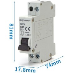 INTERRUTTORE AUTOMATICO MAGNETOTERMICO 1 POSTO 1 P+N VOLT 230 BIPOLARE  AIGOSTAR