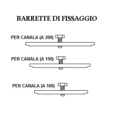 BARRETTE FISSAGGIO KIT 2 PEZZI GRIGLIA EASY X MT 1 ACCIAIO ZINCATO