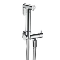 KIT SHUT OFF RUBINETTO CON DOCCETTA IN OTTONE CROMO T RS MINIMALE DAMAST