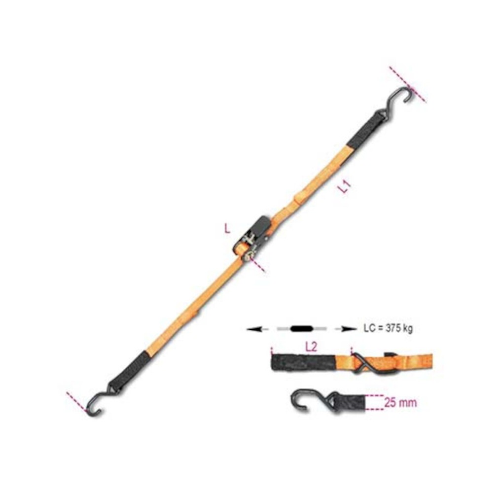 FASCE CRICCHETTO MT 5 C/2 GANCI 400 KG