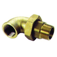 BOCCHETTONE 3 PEZZI CURVO TENUTA O-RING OTTONE MASCHIO FEMMINA