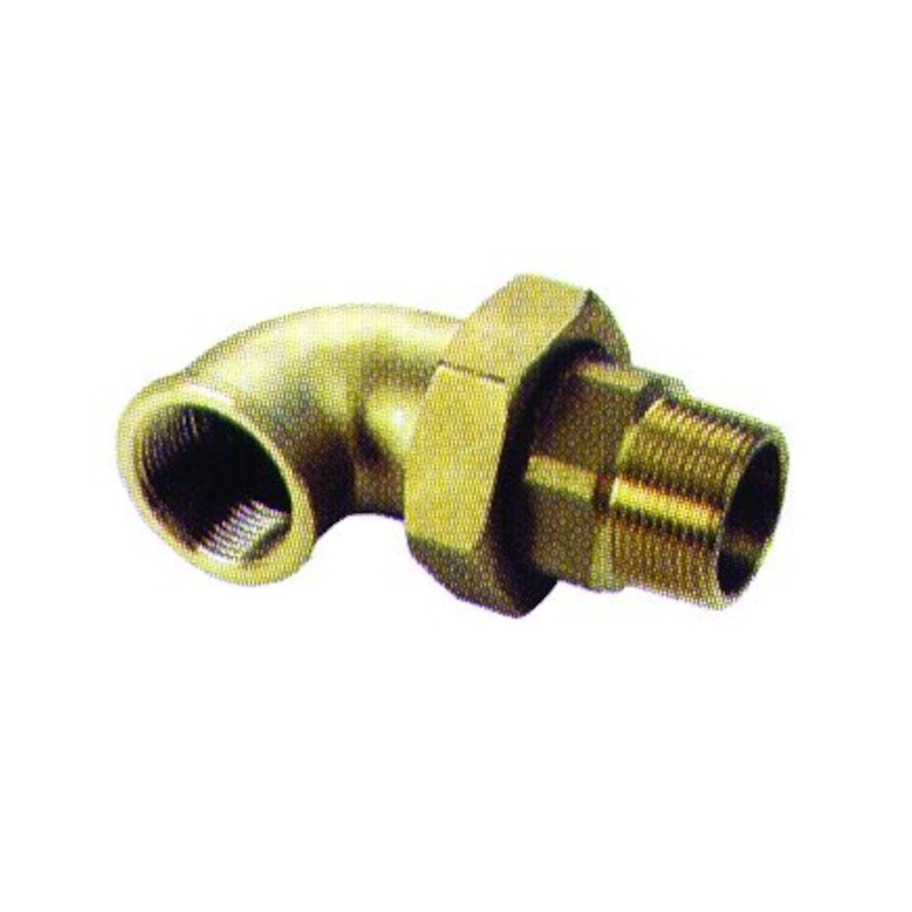 BOCCHETTONE 3 PEZZI CURVO TENUTA O-RING OTTONE MASCHIO FEMMINA