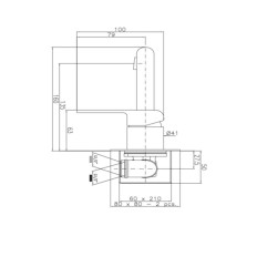 MISCELATORE C100 LAVABO CROMO MURO INCASSO CON BOCCA EROGAZIONE PIASTRE SEPARATE FRAMO
