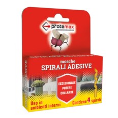 SPIRALI ADESIVE MOSCHE 4 PZ PROTEMAX