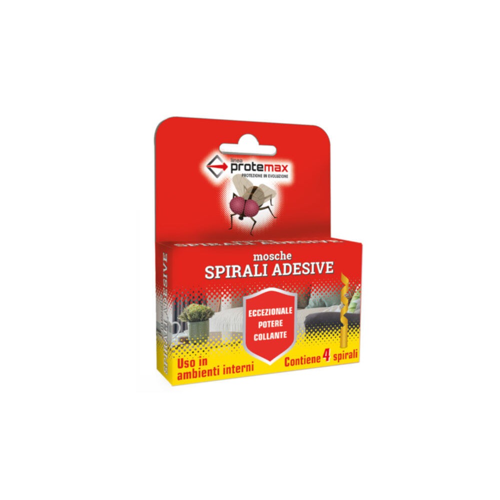 SPIRALI ADESIVE MOSCHE 4 PZ PROTEMAX