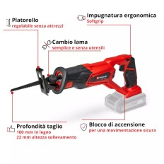 SEGHETTO GATTUCCIO BATTERIA TE-AP 18 LI SOLO CORPO MACCHINA VOLT 18 X-CHANGE EINHELL