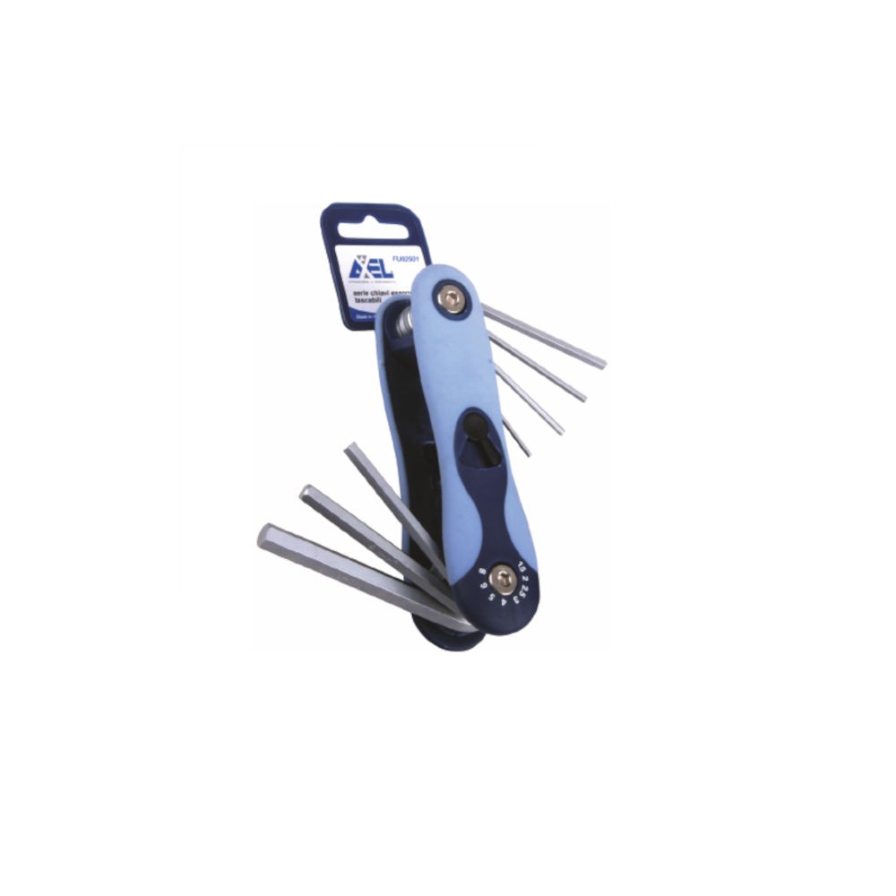 CHIAVI SERIE TASCABILI RICHIUDIBILI ESAGONALI MASCHIO PZ.8 FU-02501