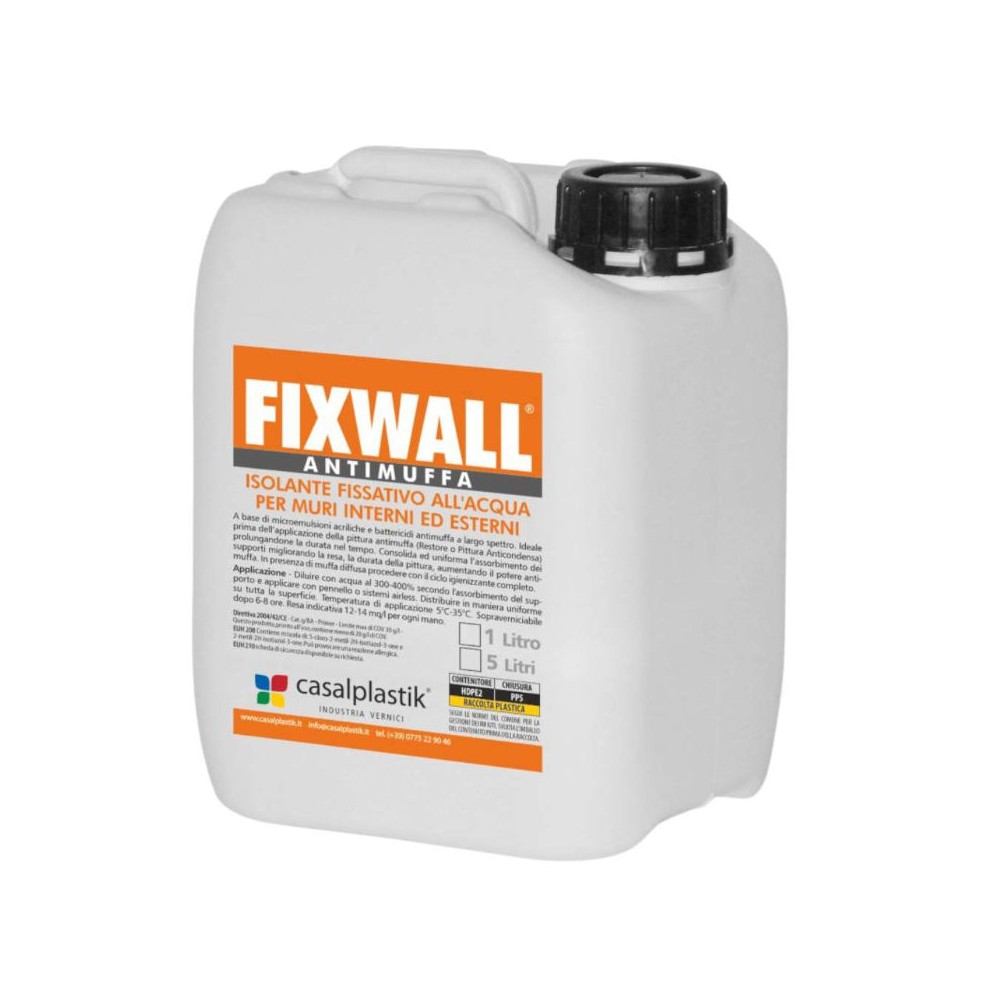 ISOLANTE FIXWALL FISSATIVO ACRILICO ALL' ACQUA ANTIMUFFA