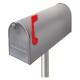 CASSETTA POSTA DAISY ACCIAIO VERNICIATA ARGENTO MM 170X480 H MM 220