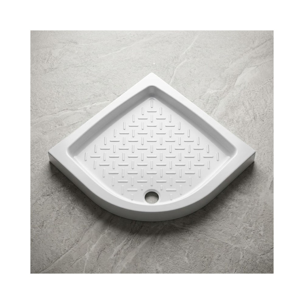 PIATTO DOCCIA H11 SEMICIRCOLARE IN CERAMICA BIANCO