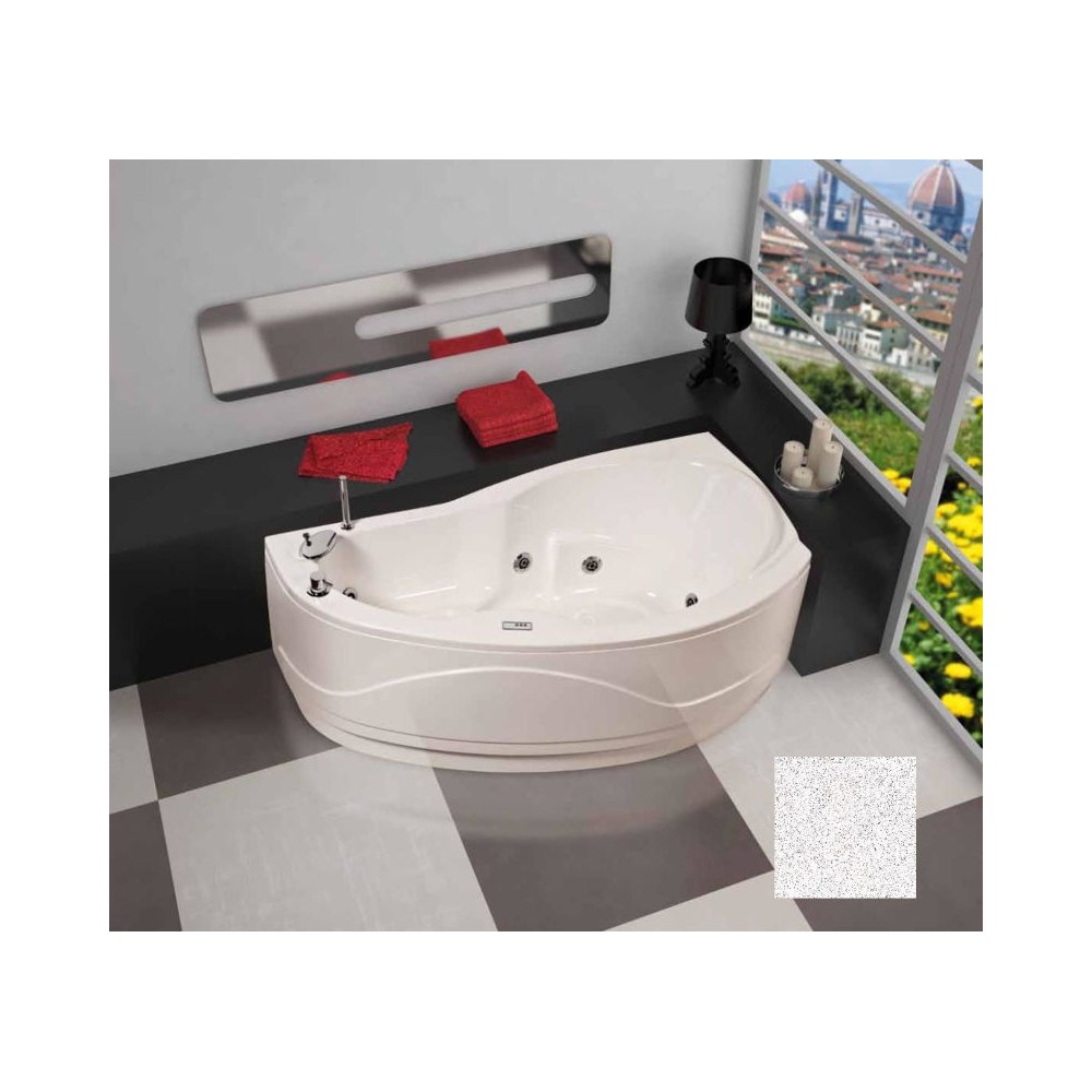 VASCA VENERE CM 170X70/90 ASIMMETRICA FINITURA CROMO PANNELLO FRONTALE