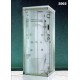 BOX IDROMASSAGGIO OLS 2002 CM 80X80X220 BIANCO CRISTALLO TRASPARENTE PROFILO CROMO