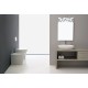 SANITARI COPPIA CITY BIDET MONOFORO VASO CON SEDILE COLORE BIANCO APPOGGIO A TERRA