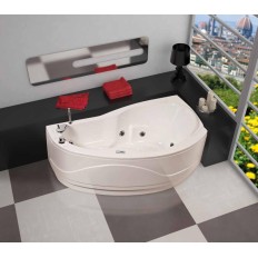 VASCA VENERE CM 170X70/90 ASIMMETRICA FINITURA CROMO PANNELLO FRONTALE