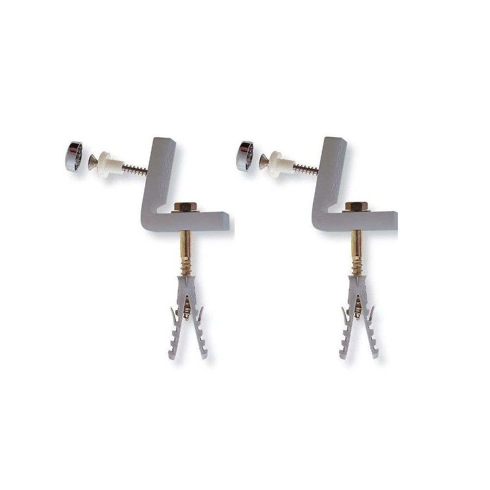 TASSELLO FISSAGGIO SANITARI VASO BIDET LATERALI CROMO COPPIA