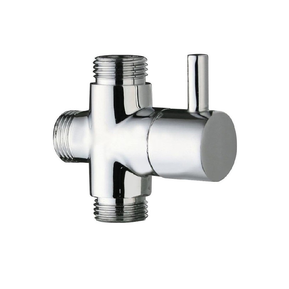 DEVIATORE DOCCIA CROMO X COLONNA A LEVA MASCHIO Ø  3/4"  X 1/2" X 1/2" MM DAMAST
