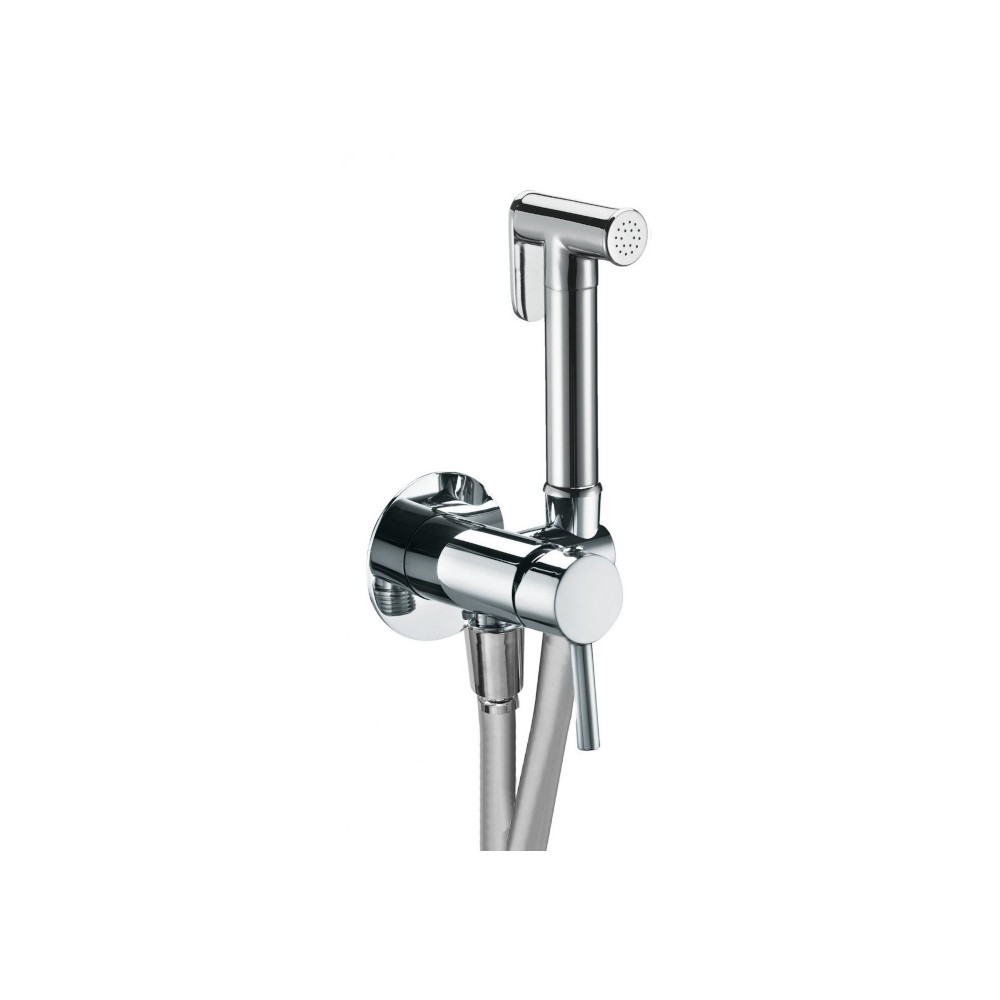 KIT SHUT OFF MISCELATORE CON DOCCETTA IN OTTONE CROMO T MS MINIMALE DAMAST