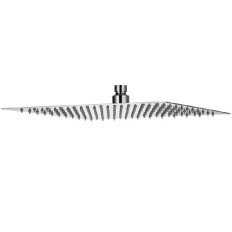 SOFFIONE DOCCIA RELAX QUADRATO IN ACCIAIO CROMATO 2 MM ULTRASOTTILE ANTICALCARE ATTACCO 1/2  DAMAST
