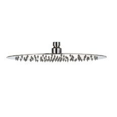 SOFFIONE DOCCIA RELAX TONDO IN ACCIAIO CROMATO 2 MM ULTRASOTTILE ANTICALCARE ATTACCO 1/2  DAMAST