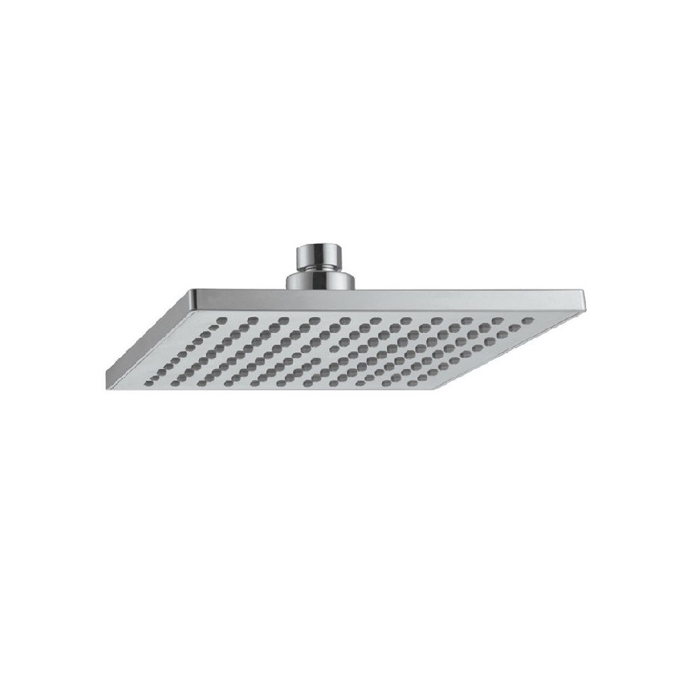 SOFFIONI DOCCIA PETALO QUADRATI IN ABS CROMATO ANTICALCARE ATTACCO 1/2  DAMAST