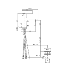 MISCELATORE C100 LAVABO CROMO CON SCARICO 1"1/4 FRAMO