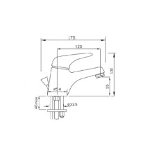 MISCELATORE ASIA LAVABO CROMO CON SCARICO 1"1/4FRA.MO
