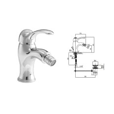 MISCELATORE R300 ELITE BIDET CON SCARICO 1"1/4  FRAMO